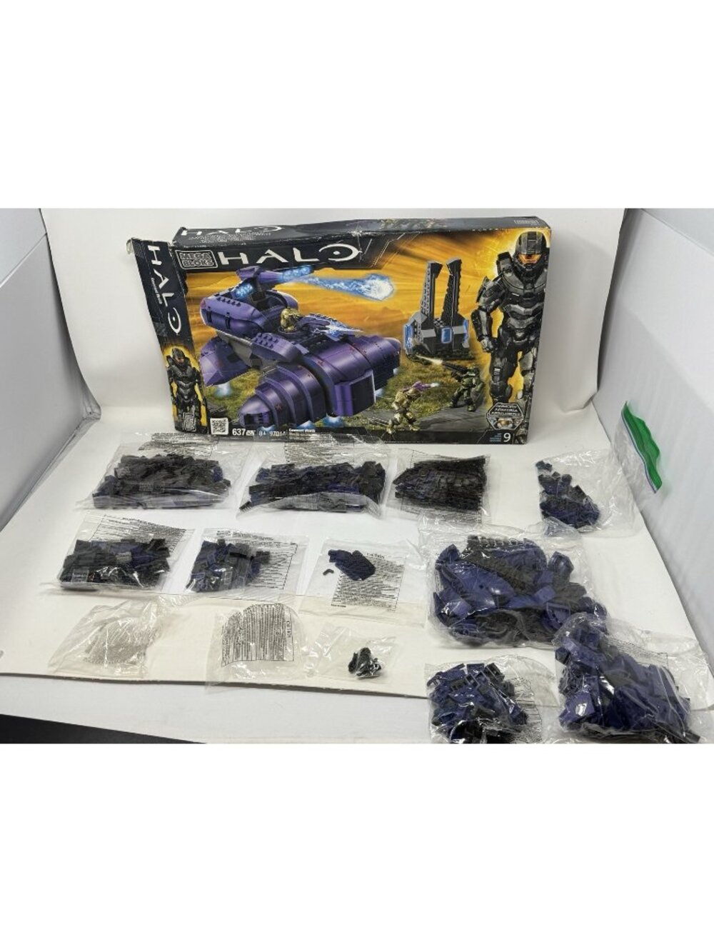 Mega Bloks Halo 97014 Covenant Wraith Incomplete Damaged Box Parts Only No Instr